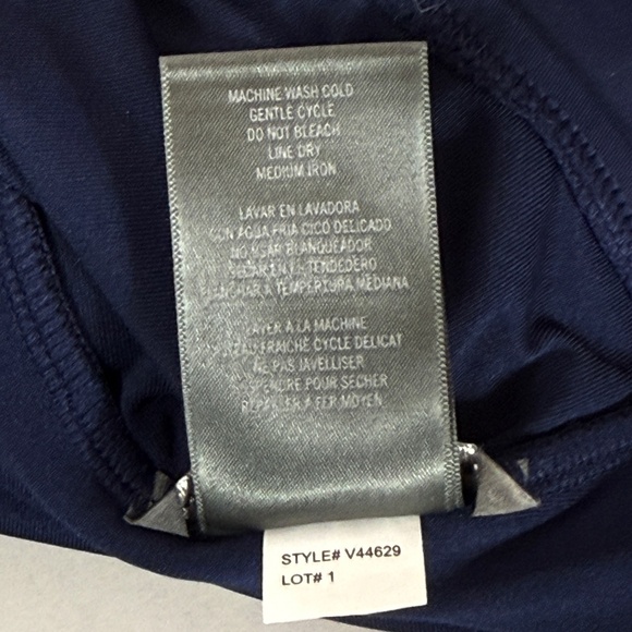 VINCE CAMUTO 1PC HALTER TIE SWIMSUIT IN NAVY - Picture 8 of 9